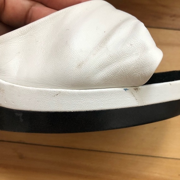 Rockport x Adidas Adiprene White Leather Open Toe Platform Wedge Shoes Size 10 - Picture 4 of 13